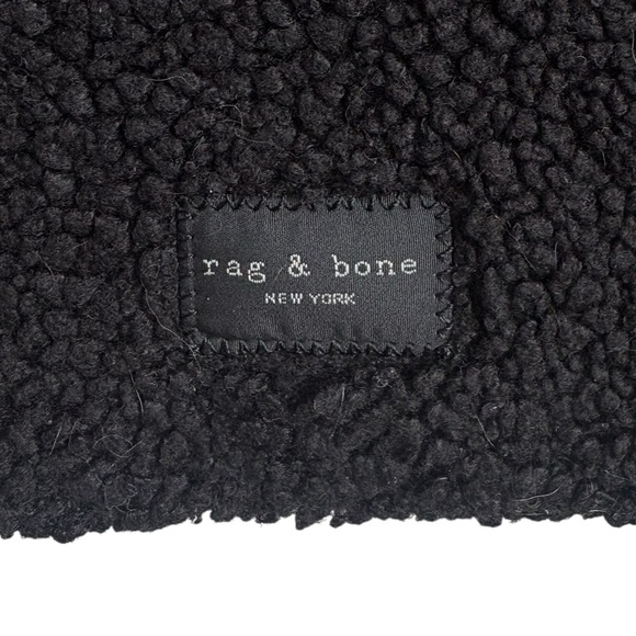 Rag & Bone Addison Sherpa Tote Bag Black - Picture 3 of 5